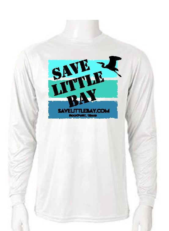 SAVE LITTLE BAY - SUNSHIRT - WHITE & BLUE