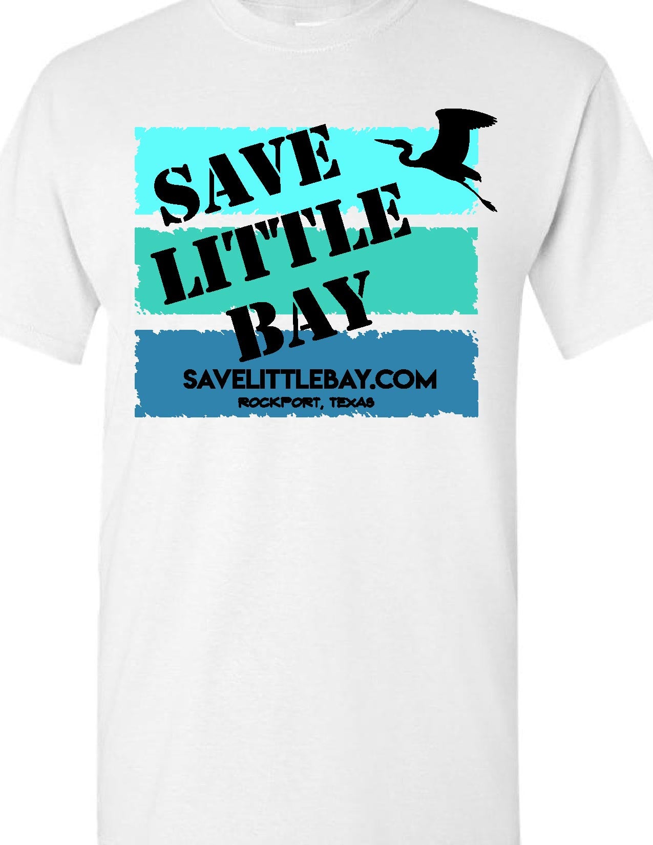 SAVE LITTLE BAY - T-SHIRT - WHITE & BLUE