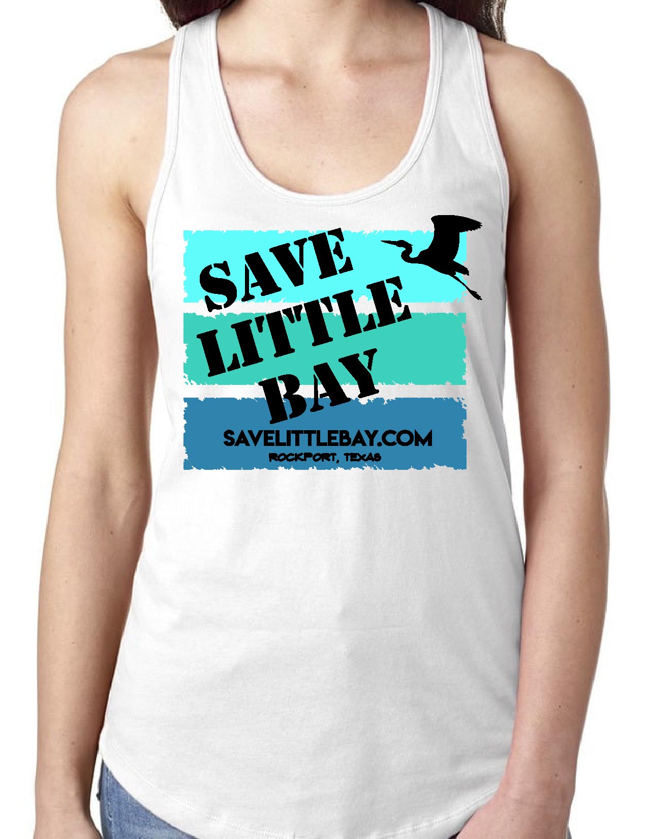 SAVE LITTLE BAY -TANK - WHITE & BLUE