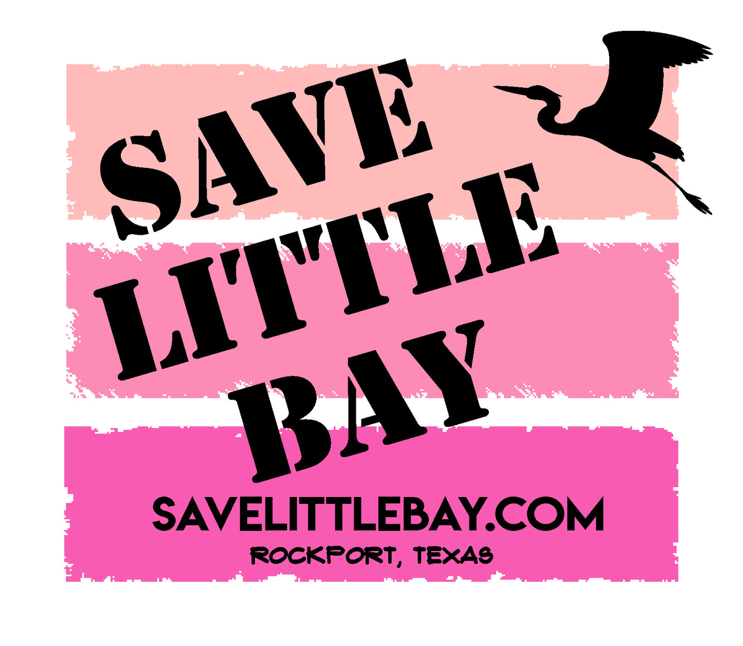 SAVE LITTLE BAY STICKER - PINK - 4" X 4"