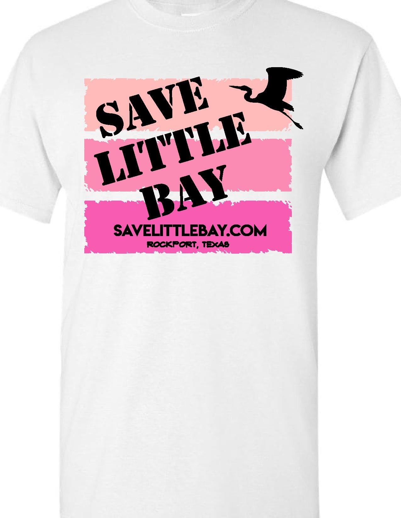 SAVE LITTLE BAY - T-SHIRT - WHITE & PINK