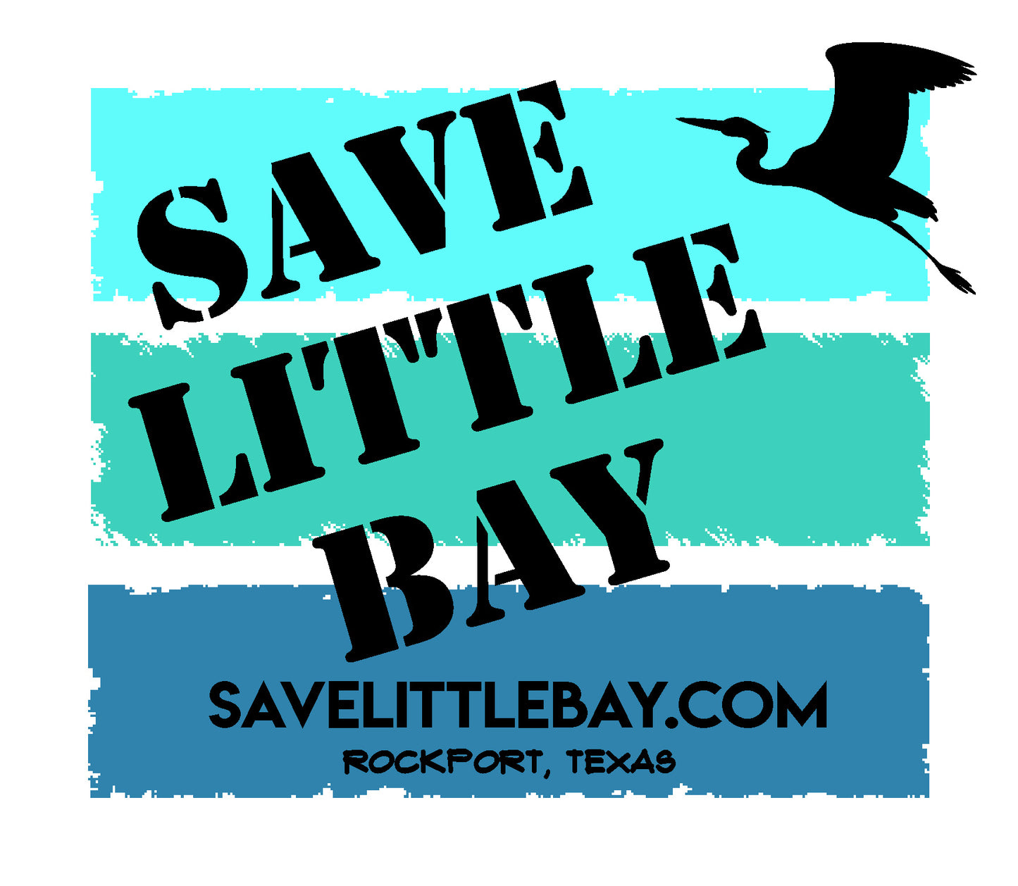 SAVE LITTLE BAY STICKER - BLUE - 4" X 4"